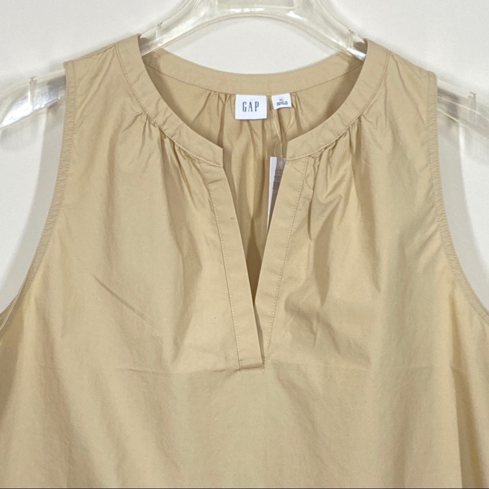 New GAP Crop Top Sleeveless Beige New Size XL New - Picture 3 of 8